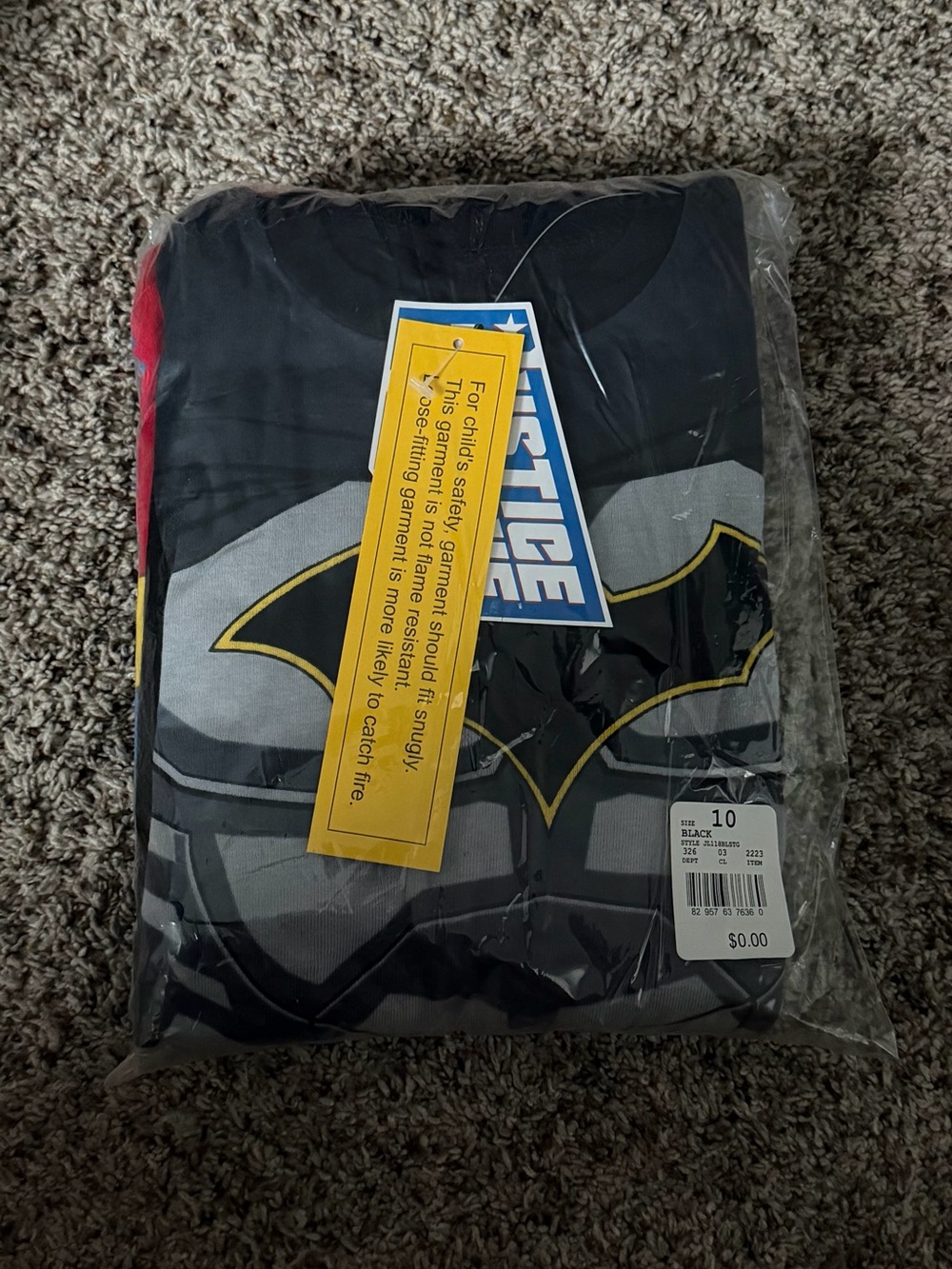 Boys' Justice League 4pc Pajama Set Sz 10 Superheroes DC Comic Batman Superman